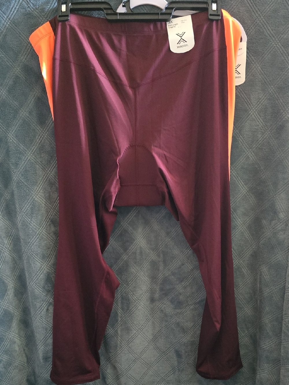 Xersion Woman Port Wine Cycling Leggings Plus Size